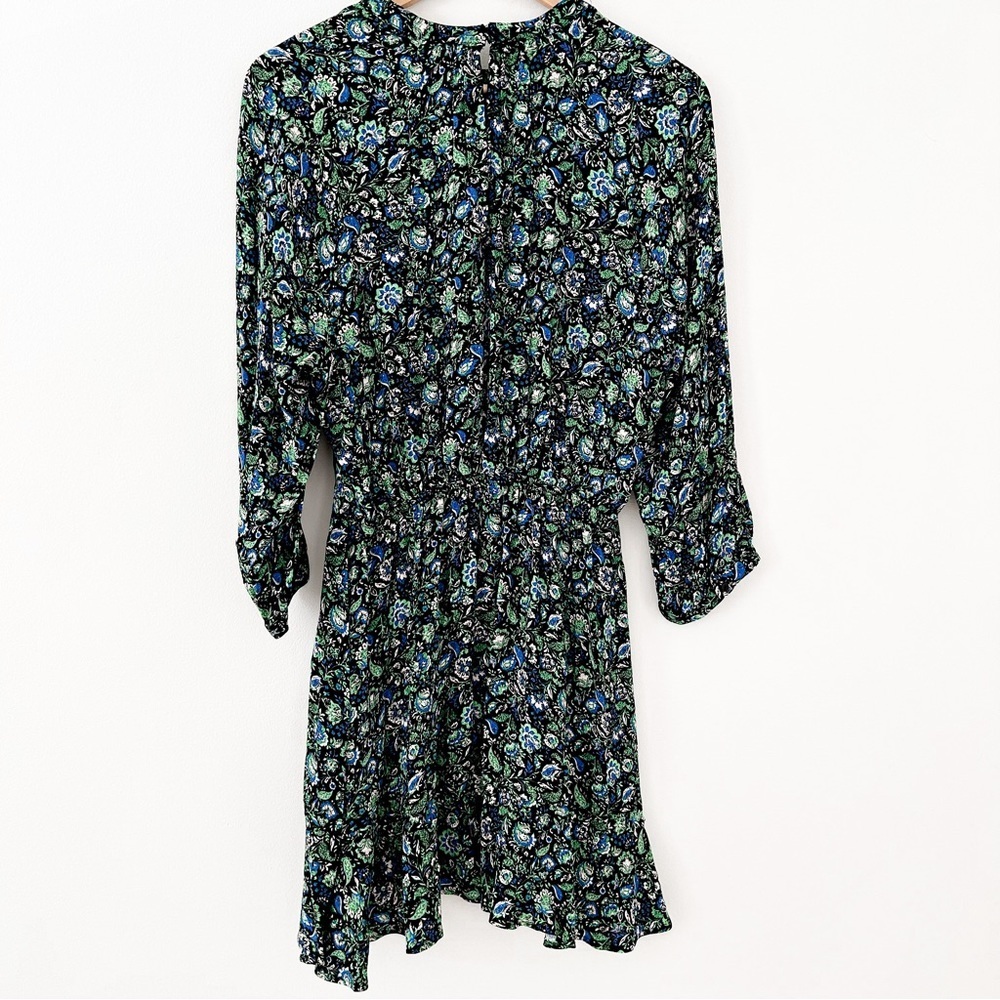 Zara Mini Green Blue Dress Floral dress - Picture 2 of 7